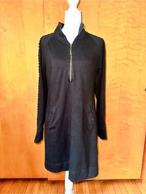 Lilly Pulitzer Black Half-Zip Skipper Mini Dress